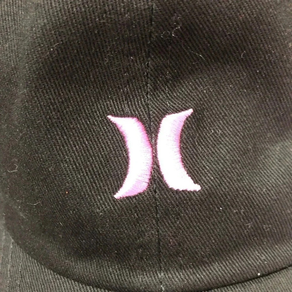 Hurley Mom Iconic Baseball cap/hat,snap back, black,pink embroidered logo OS - Picture 2 of 6